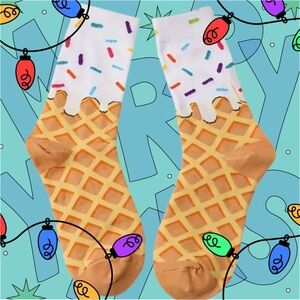 Fun Ice Cream Cone Socks
